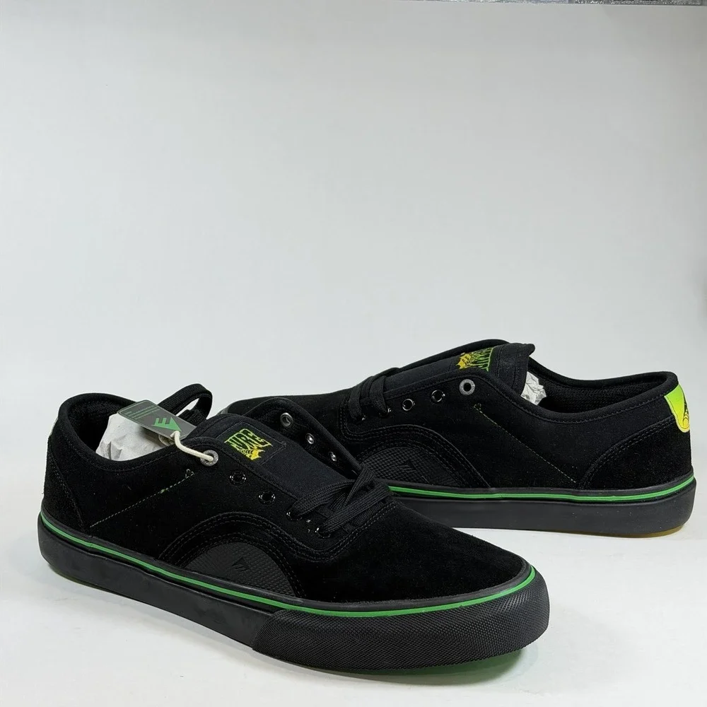 Emerica Size-11.5 Mens Provost G6 X Creature Black Sneakers Leather